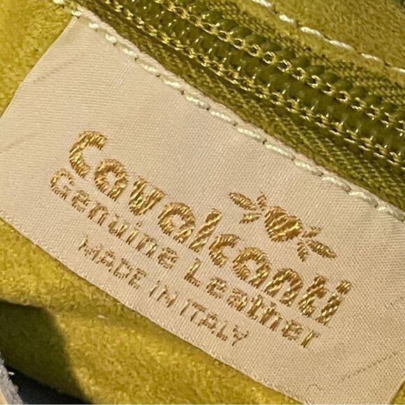 Cavalcanti Soft Leather Italian Shoulder Bag Purse With Black Tassels Off White - Picture 11 of 16